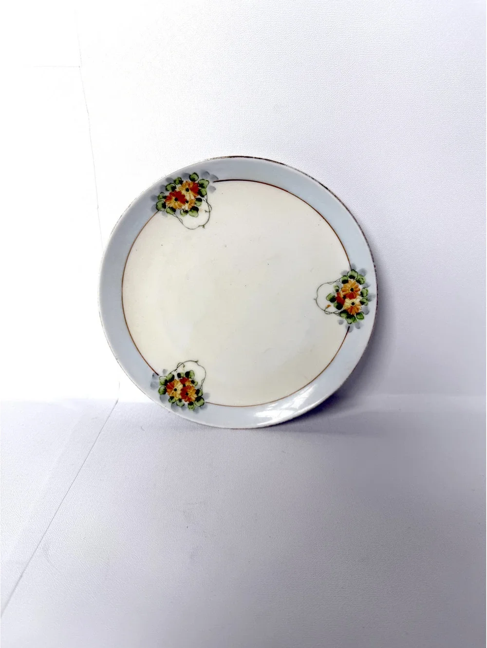 Vintage Hand Painted Floral Porcelain Plate